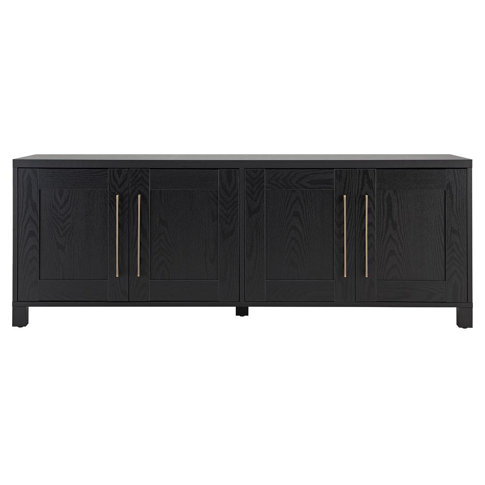 Chabot Rectangular TV Stand for TV's up to 80" in Black Grain. Picture 3