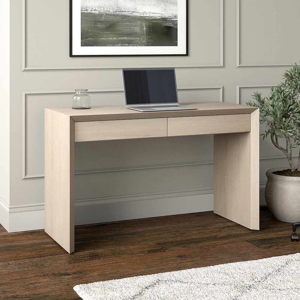 Pembroke 48'' Wide Rectangular Desk in Alder White. Picture 3
