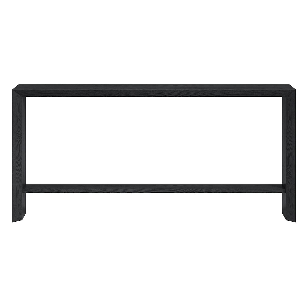 Osman 64" Wide Rectangular Console Table in Black Grain. Picture 2