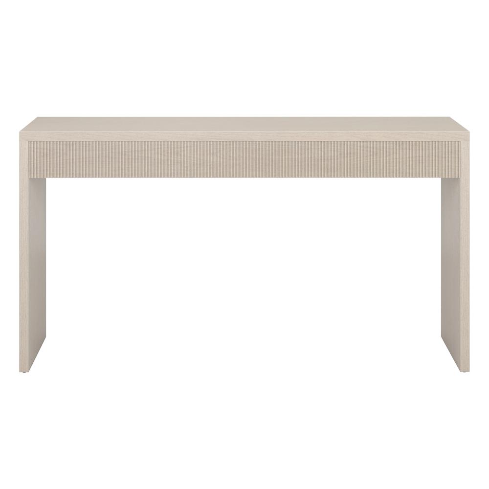 Lawrence 55" Wide Rectangular Console Table in Alder White. Picture 3