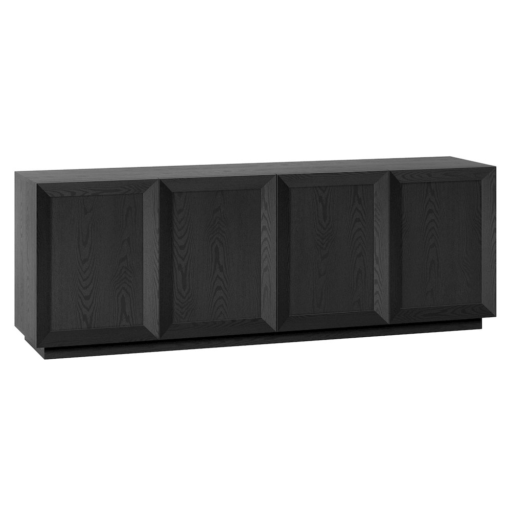 Morse Rectangular TV Stand for TV's up to 75" in Black Grain. Picture 1
