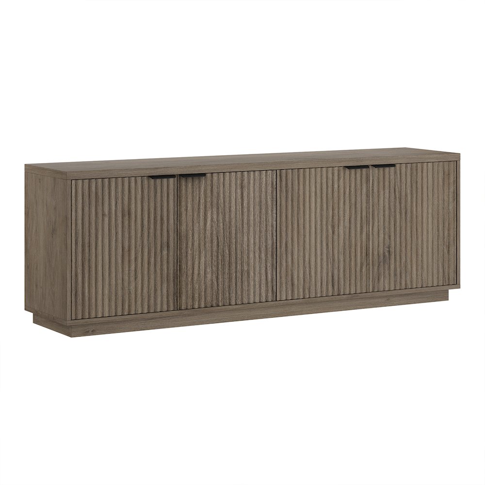 Mansfield Rectangular TV Stand for TV's up to 78" in Antiqued Gray Oak. Picture 1