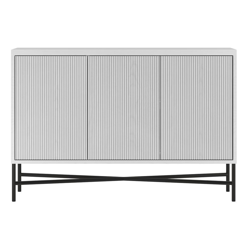 Brighton 48" Wide Rectangular Buffet Table in White. Picture 1