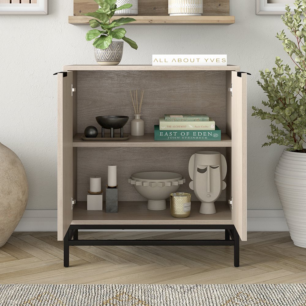 Montello 28" Wide Rectangular Accent Cabinet in Alder White. Picture 4
