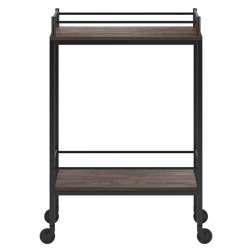 Barnes 23.5'' Wide Rectangular Bar Cart in Alder Brown. Picture 4
