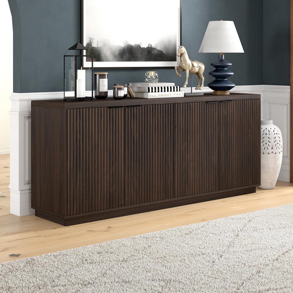 Mansfield 68" Wide Rectangular Buffet Table in Alder Brown. Picture 3