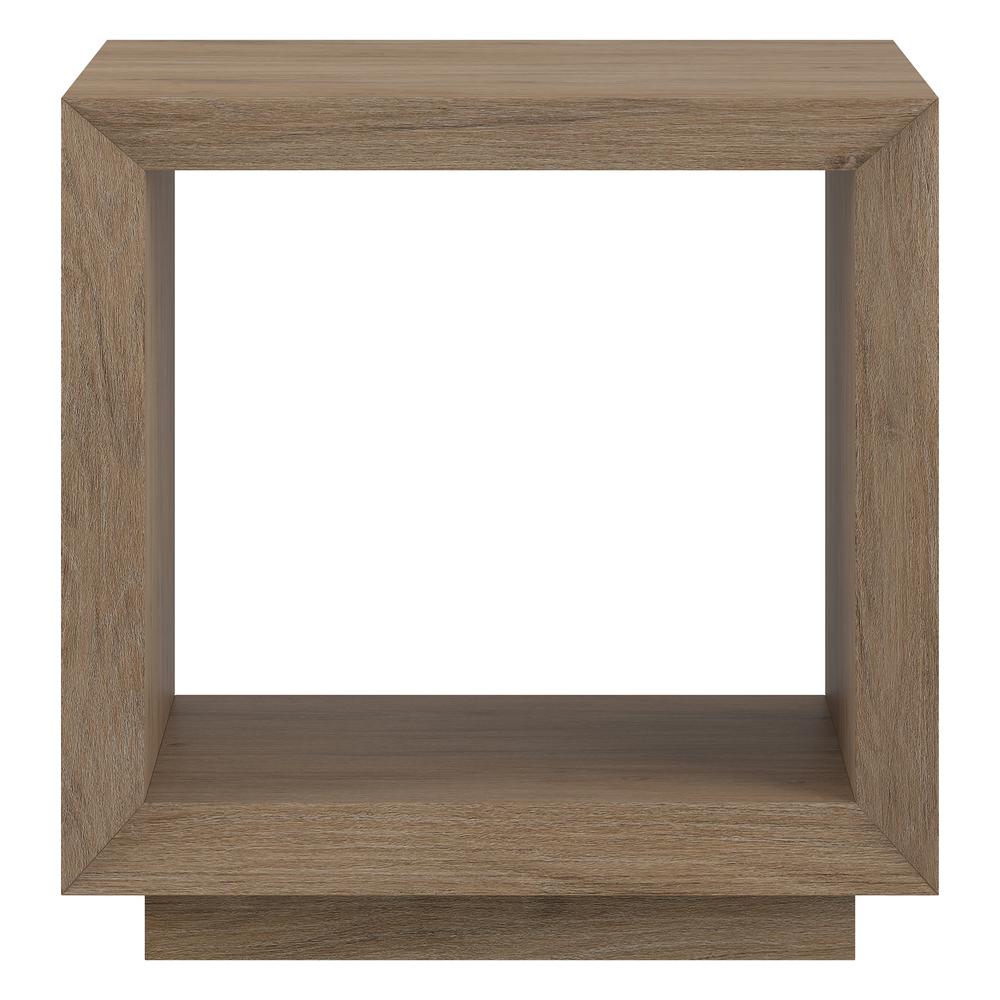 Tannen 22" Wide Rectangular Side Table in Antiqued Gray Oak. Picture 3