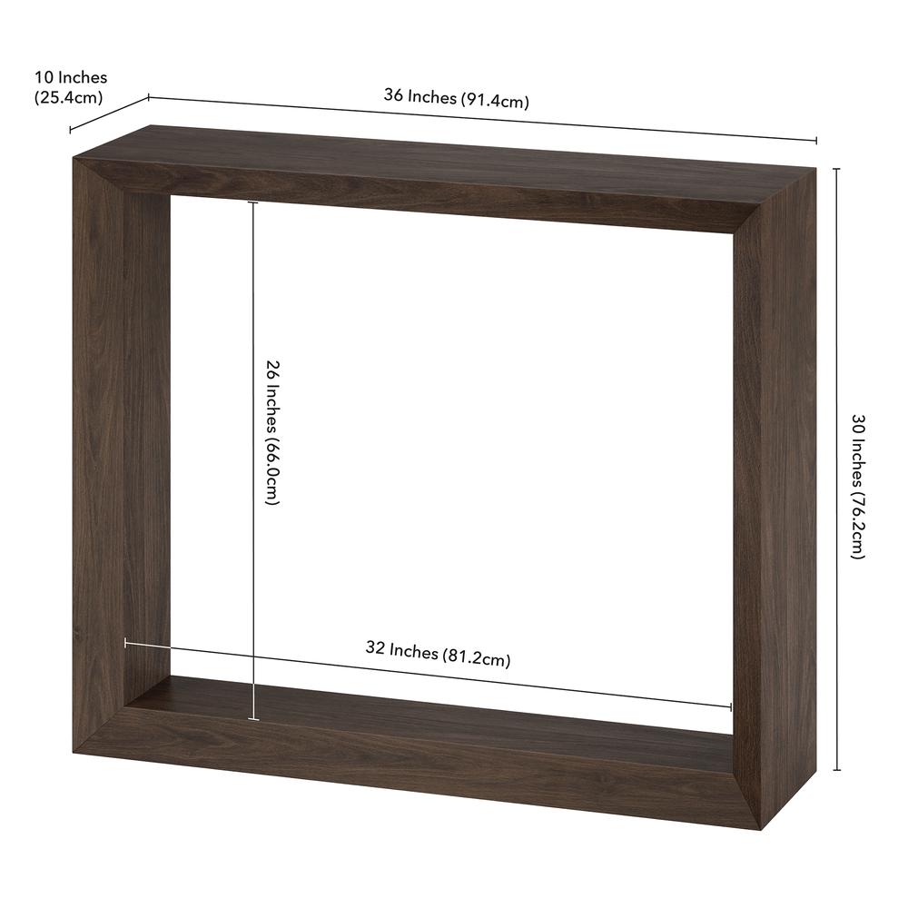 Osmond 36" Wide Rectangular Console Table in Alder Brown. Picture 5