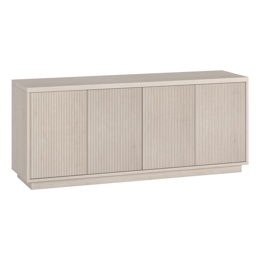 Hanson Rectangular TV Stand for TV's up to 65" in Alder White. Picture 1