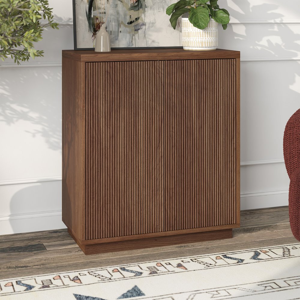 Alston 28" Wide Rectangular Accent Cabinet in Satin Walnut. Picture 4