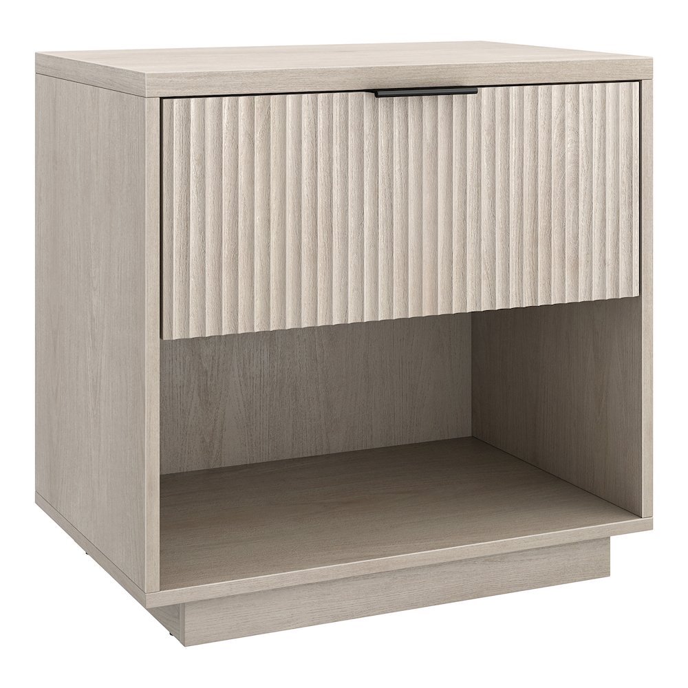 Karten 24" Wide Rectangular Nightstand in Alder White. Picture 1