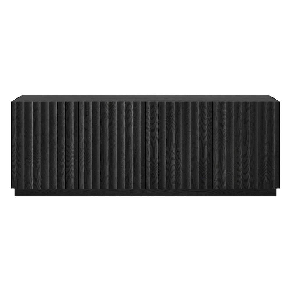 Marion Rectangular Fluted TV Stand for TV's up to 75" in Black Grain. Picture 2