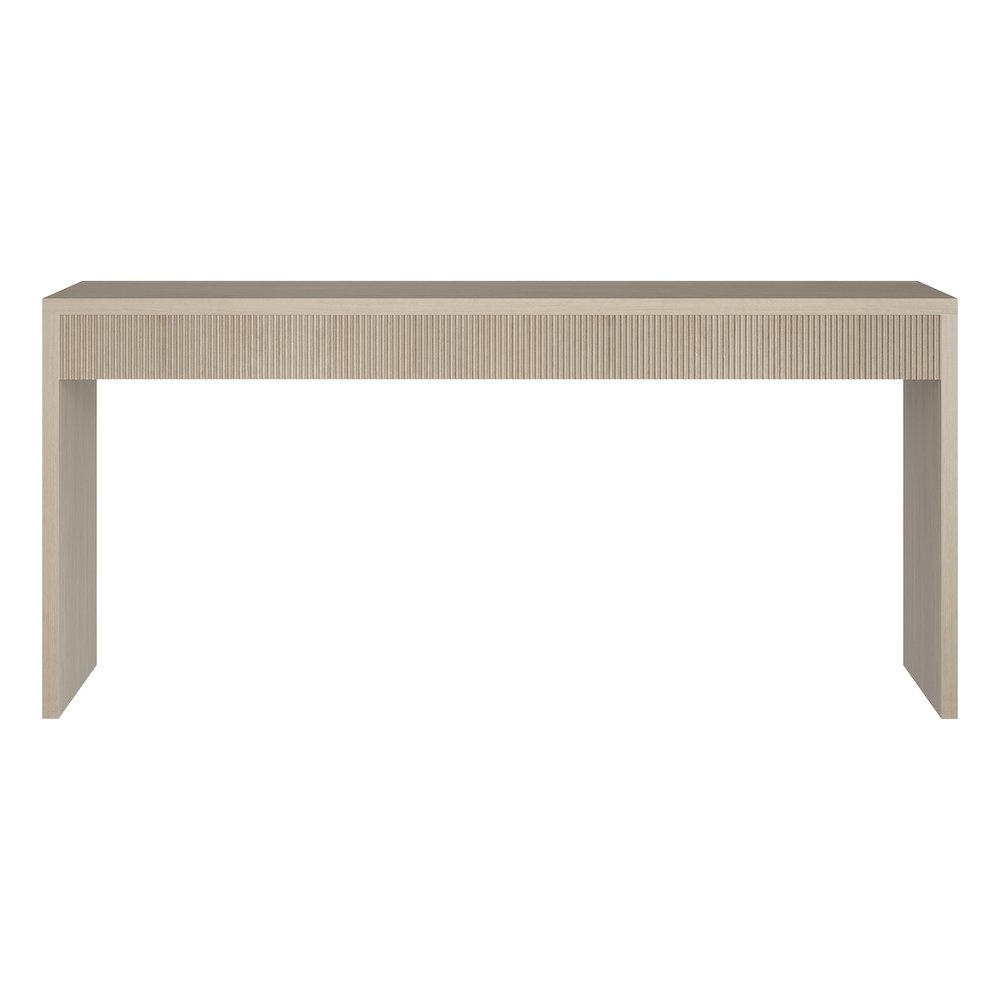 Lawrence 64" Wide Rectangular Console Table in Alder White. Picture 2