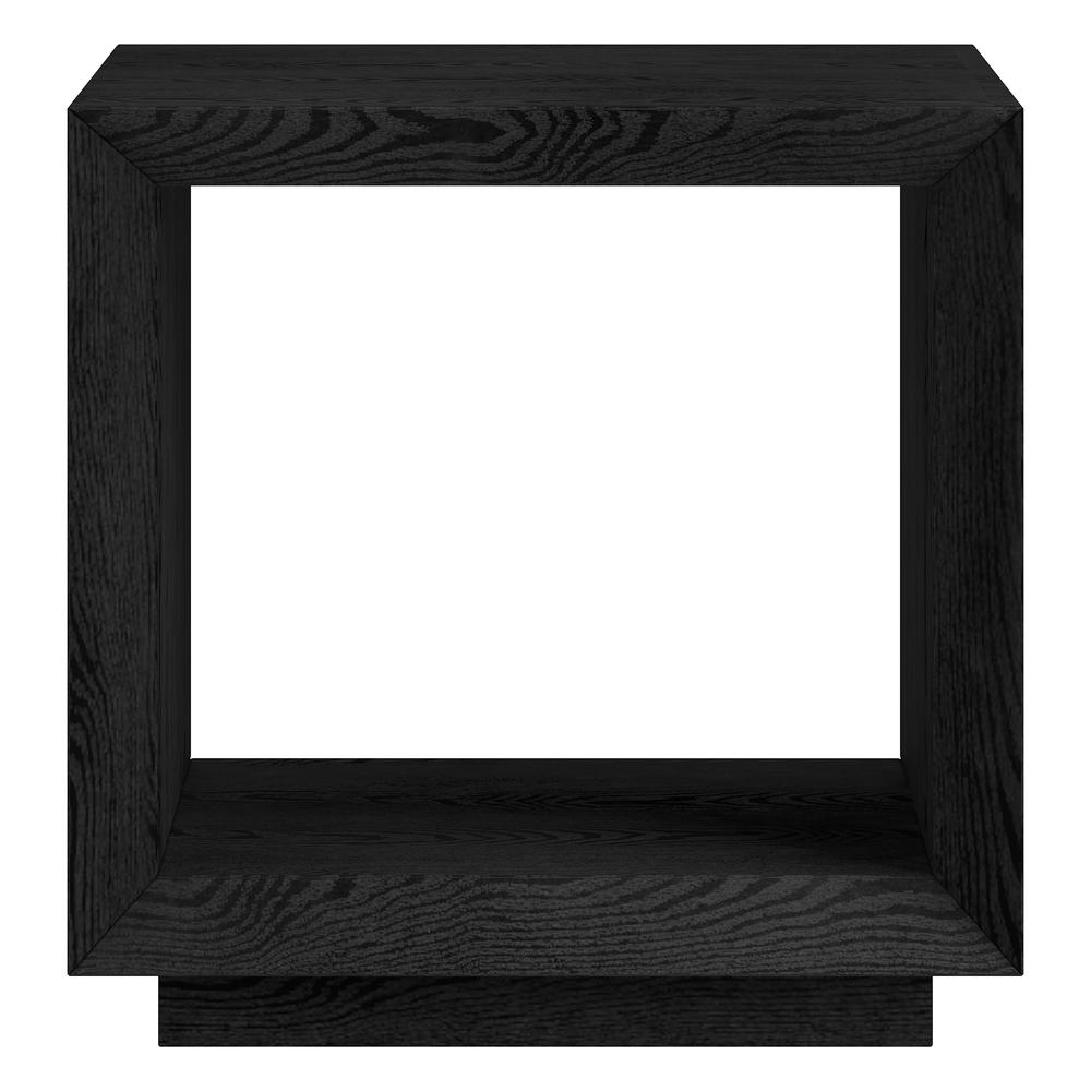 Tannen 22" Wide Rectangular Side Table in Black Grain. Picture 3