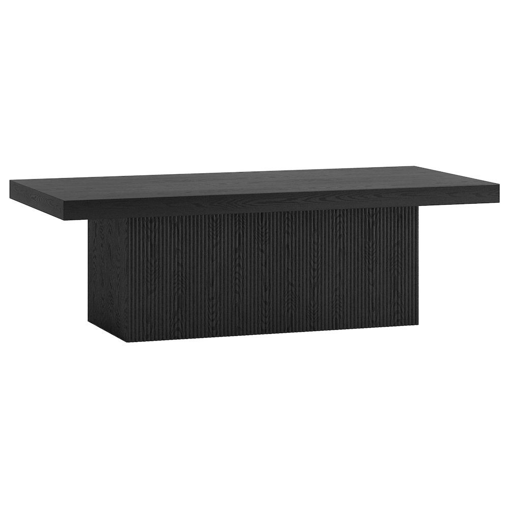 Torren 48" Wide Rectangular Coffee Table in Black Grain. Picture 1