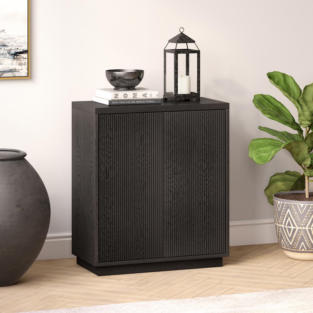 Alston 28" Wide Rectangular Accent Cabinet in Black Grain. Picture 6