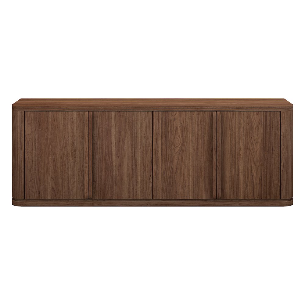 Henn&Hart TV Stand for TVs up to 75'' with 2 Storage Cabinets, Adjustable. Picture 3