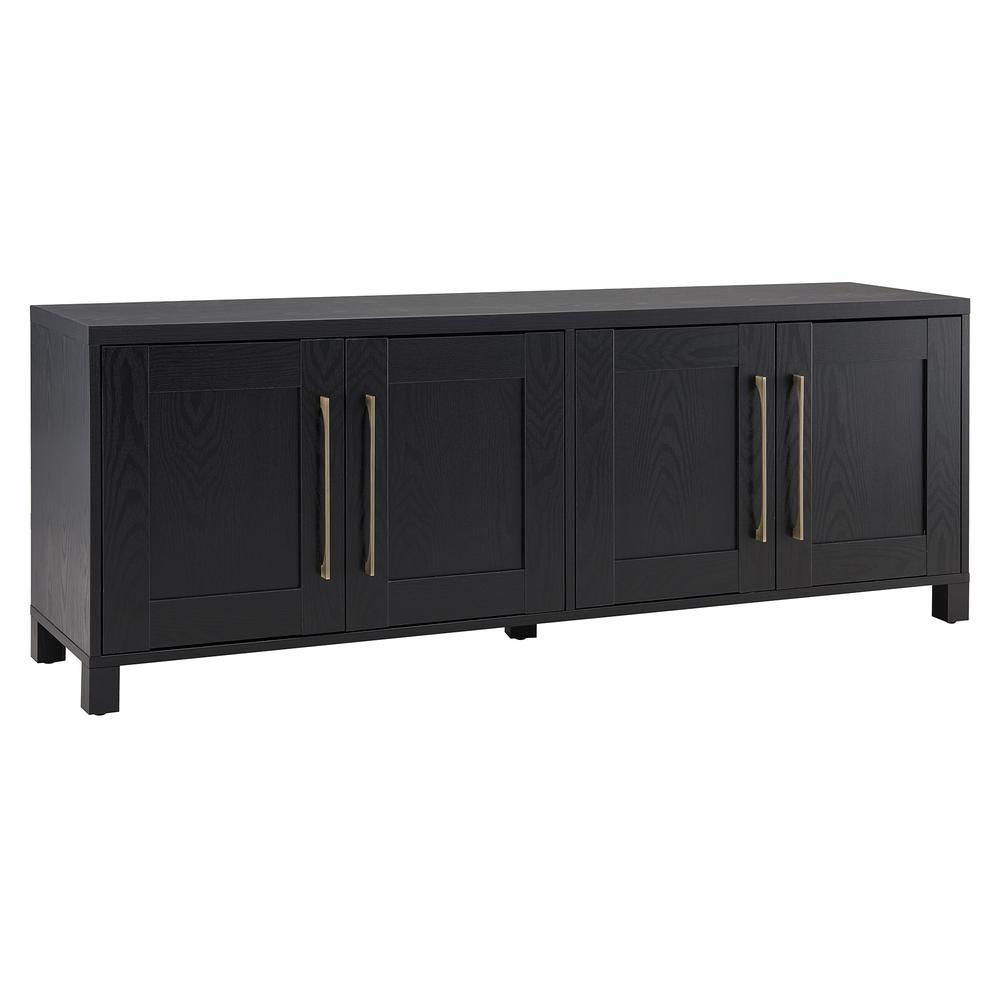 Chabot Rectangular TV Stand for TV's up to 80" in Black Grain. Picture 1