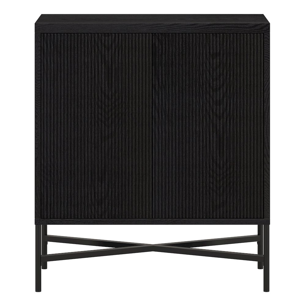 Henn&Hart 28" Fluted Accent Cabinet, Ribbed Modern Sideboard Buffet Cabinet. Picture 3