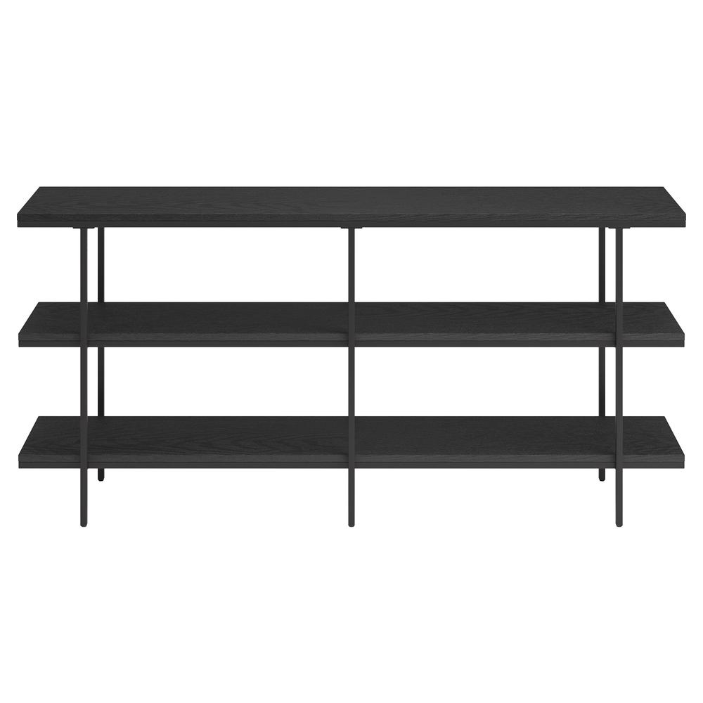 Harper 64'' Wide Rectangular Console Table in Black Grain. Picture 4