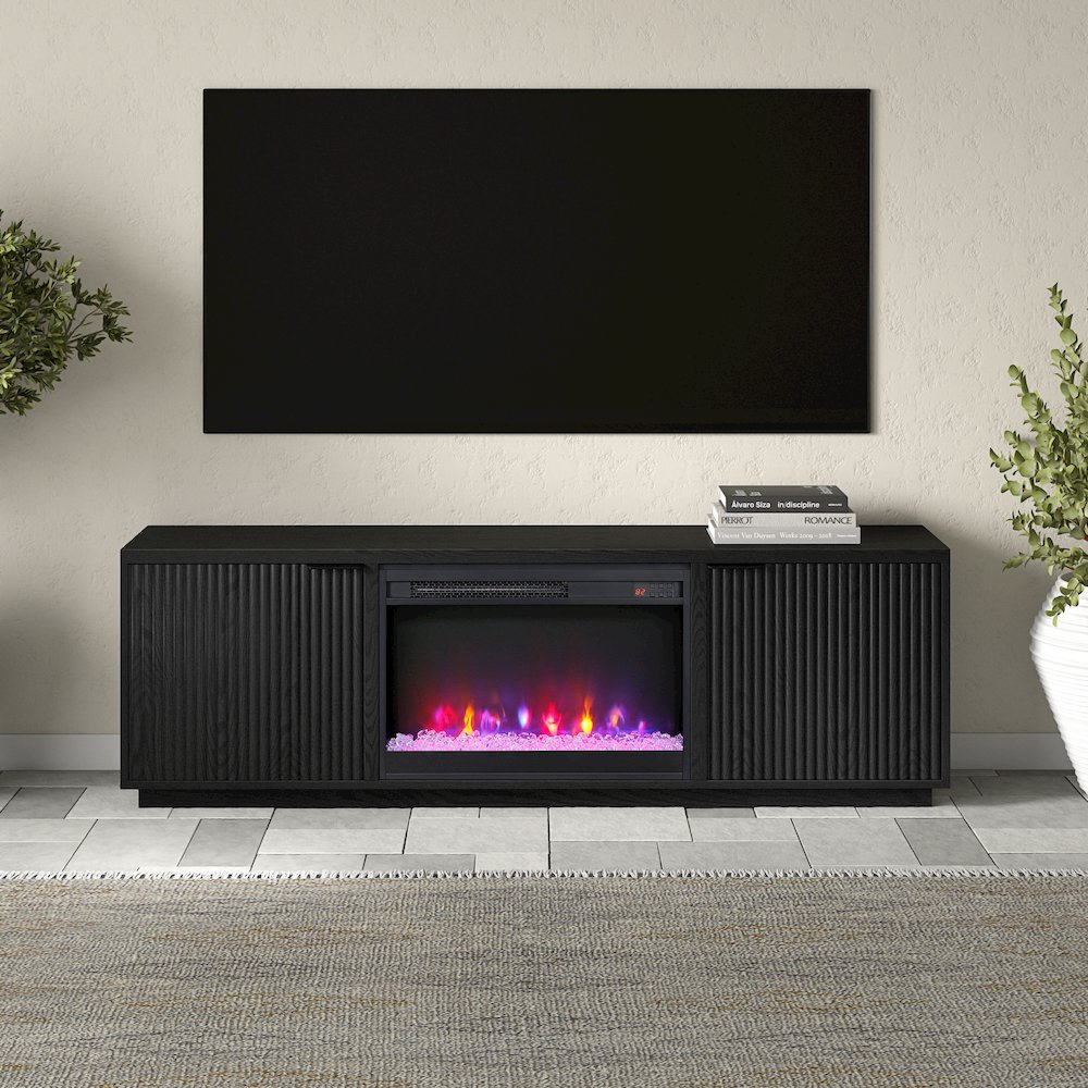 Rectangular TV Stand with 26" Crystal Fireplace for TV's up to 78". Picture 3