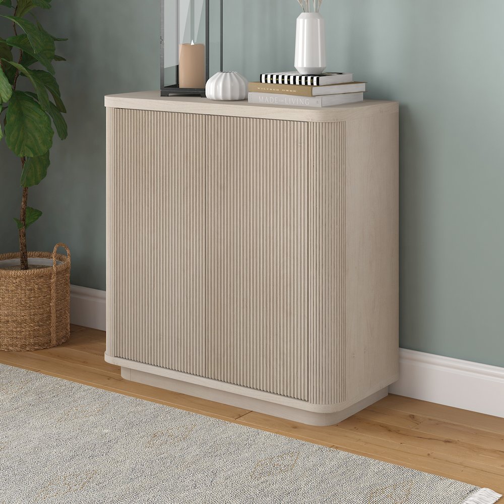 Easton 32" Wide Rectangular Accent Cabinet in Alder White. Picture 3