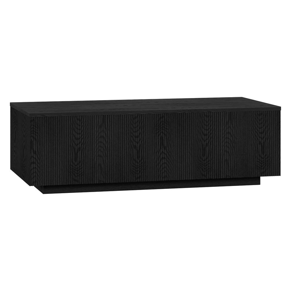 Reyes 48" Wide Rectangular Coffee Table in Black Grain. Picture 1