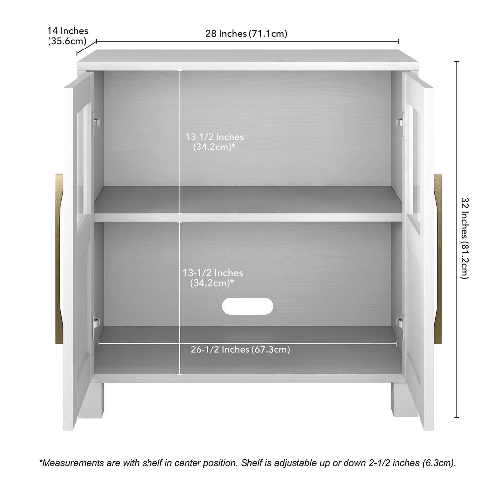 Holbrook 28" Wide Rectangular Accent Cabinet in White. Picture 5