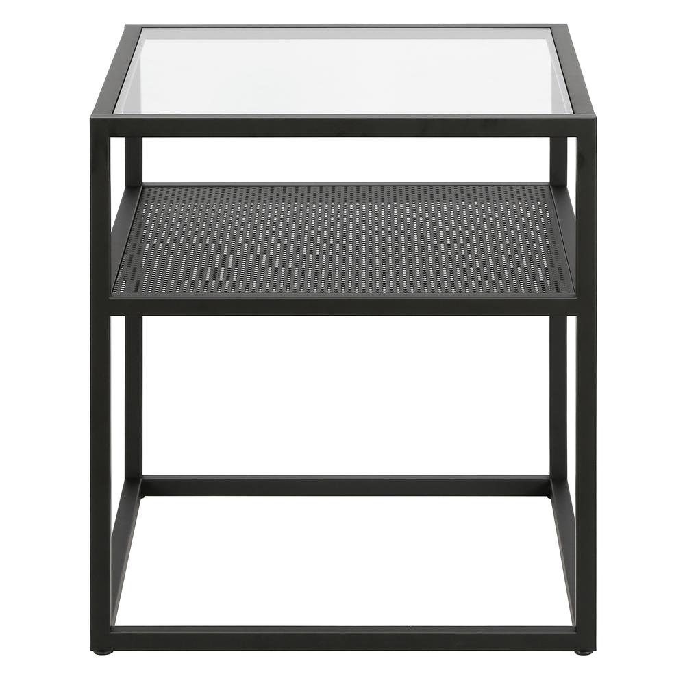 Nellie 20'' Wide Square Side Table in Blackened Bronze. Picture 3