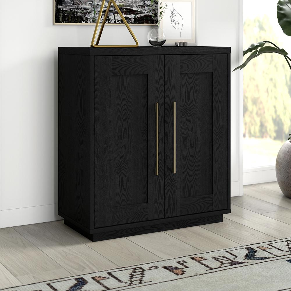 Tillman 28" Wide Rectangular Accent Cabinet in Black Grain. Picture 3