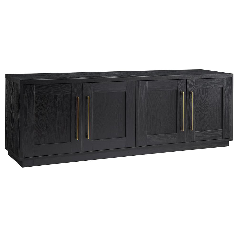 TV Stand for TVs up to 75" with 2 Concealed Storage Cabinets, Black. Picture 1