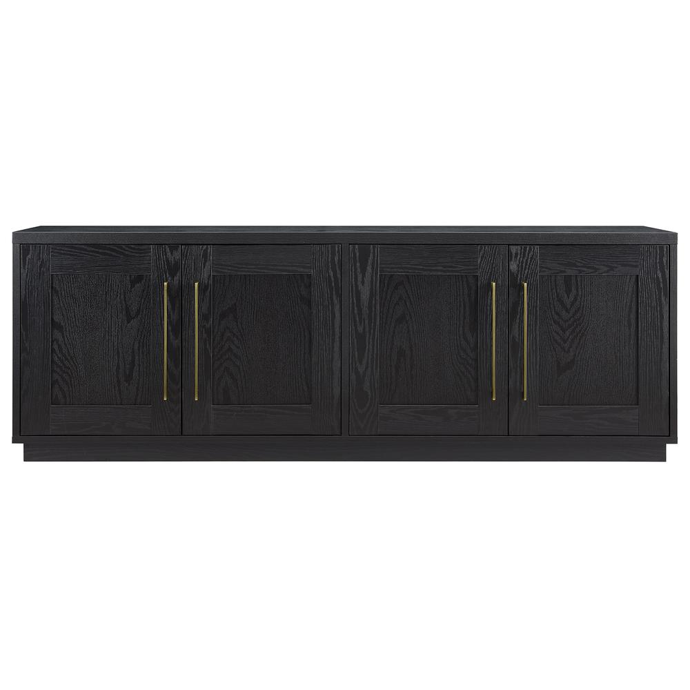 TV Stand for TVs up to 75" with 2 Concealed Storage Cabinets, Black. Picture 2