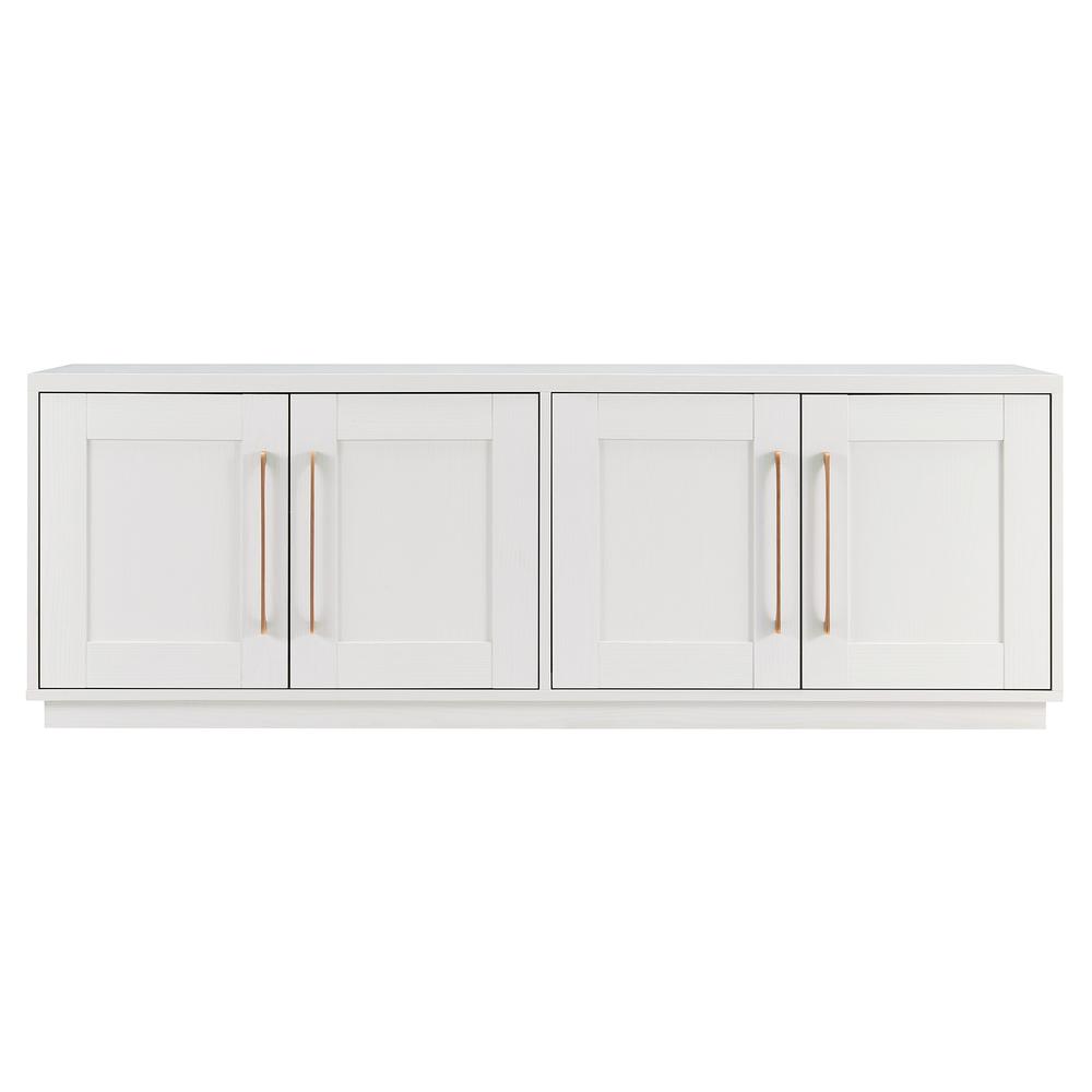 Tillman Rectangular TV Stand for TV's up to 80" in White. Picture 3