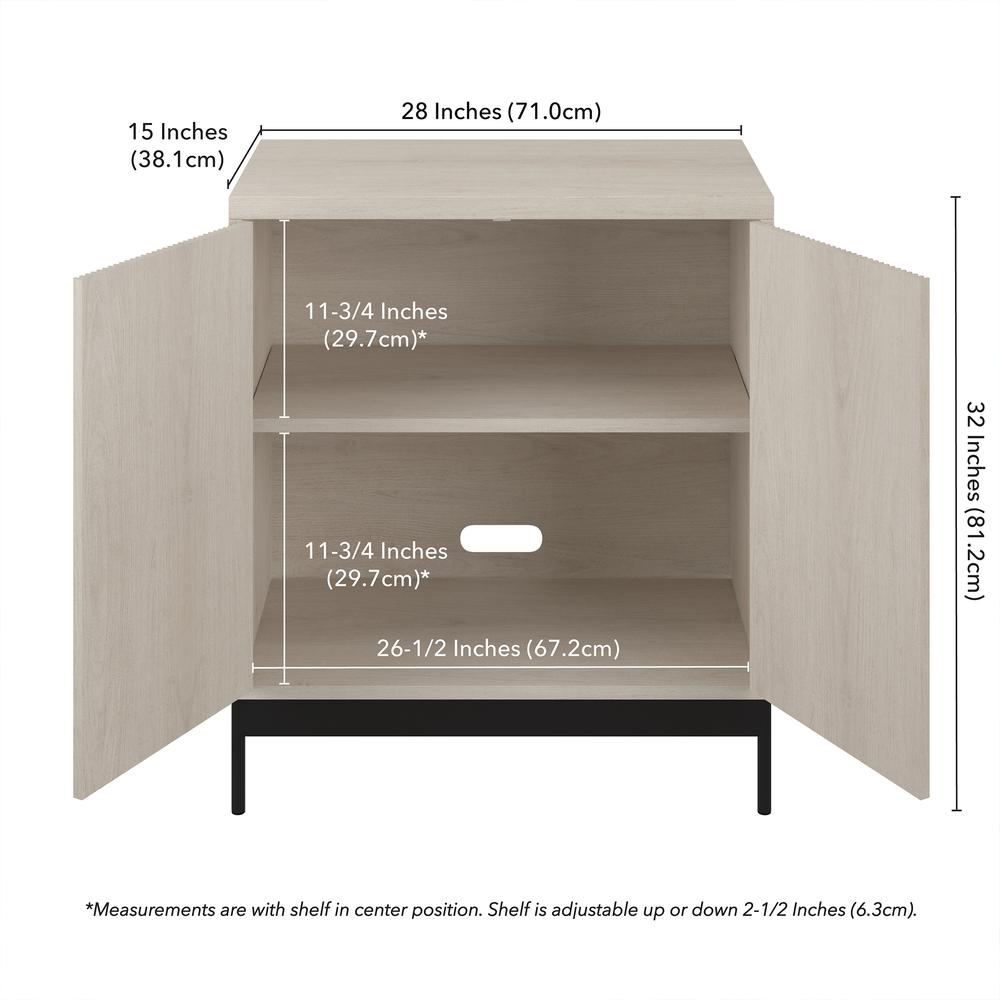 Whitman 28" Wide Rectangular Accent Cabinet in Alder White. Picture 7