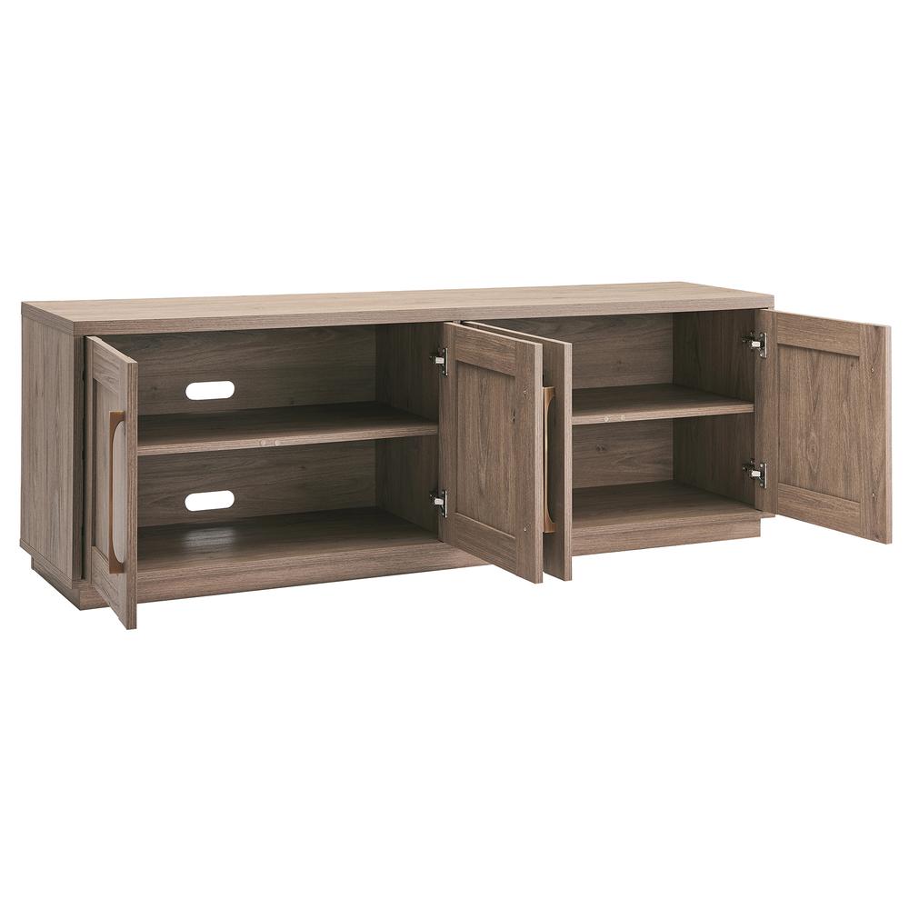 Tillman Rectangular TV Stand for TV's up to 80" Antiqued Gray Oak. Picture 4