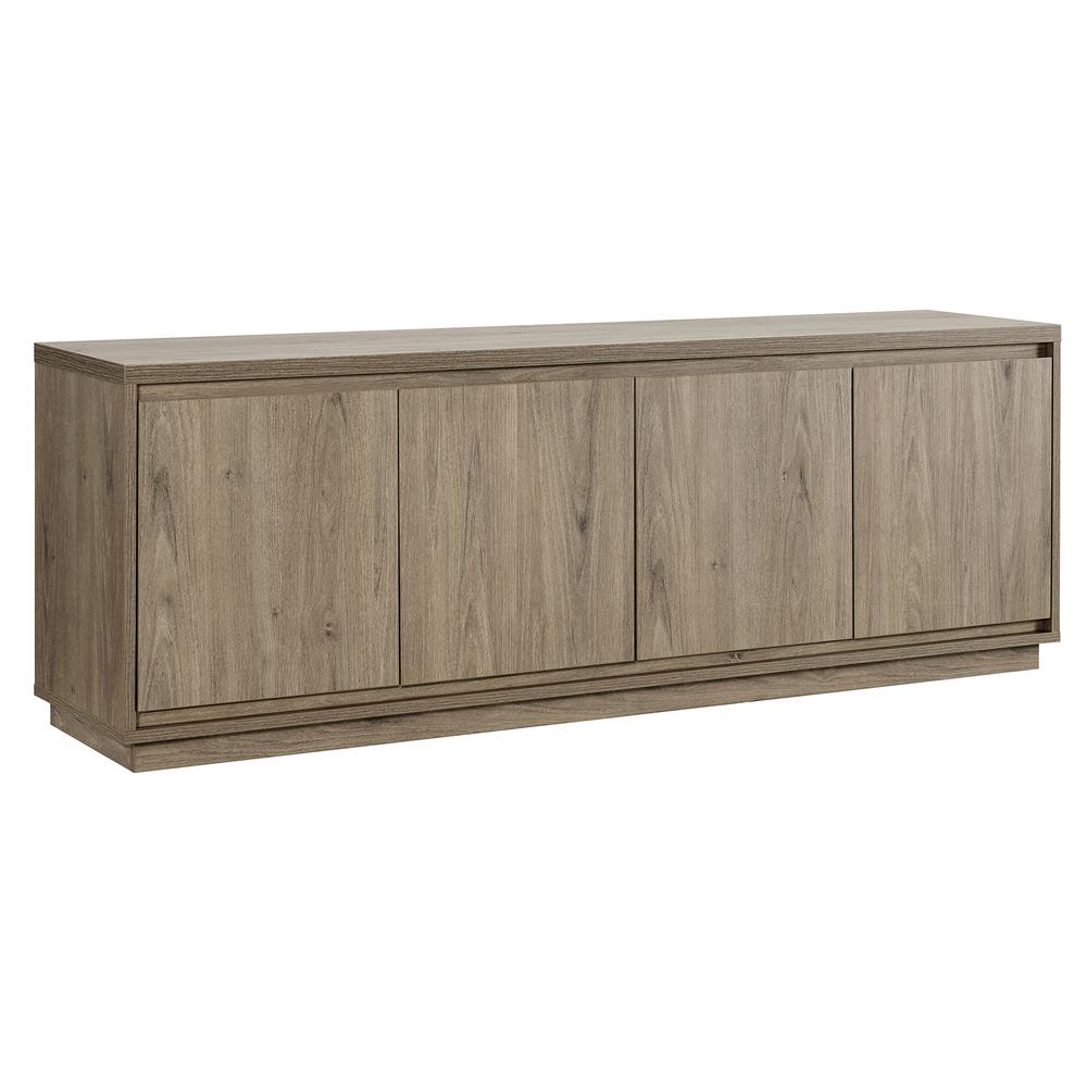 Presque Rectangular TV Stand for TV's up to 80" in Gray. Picture 2