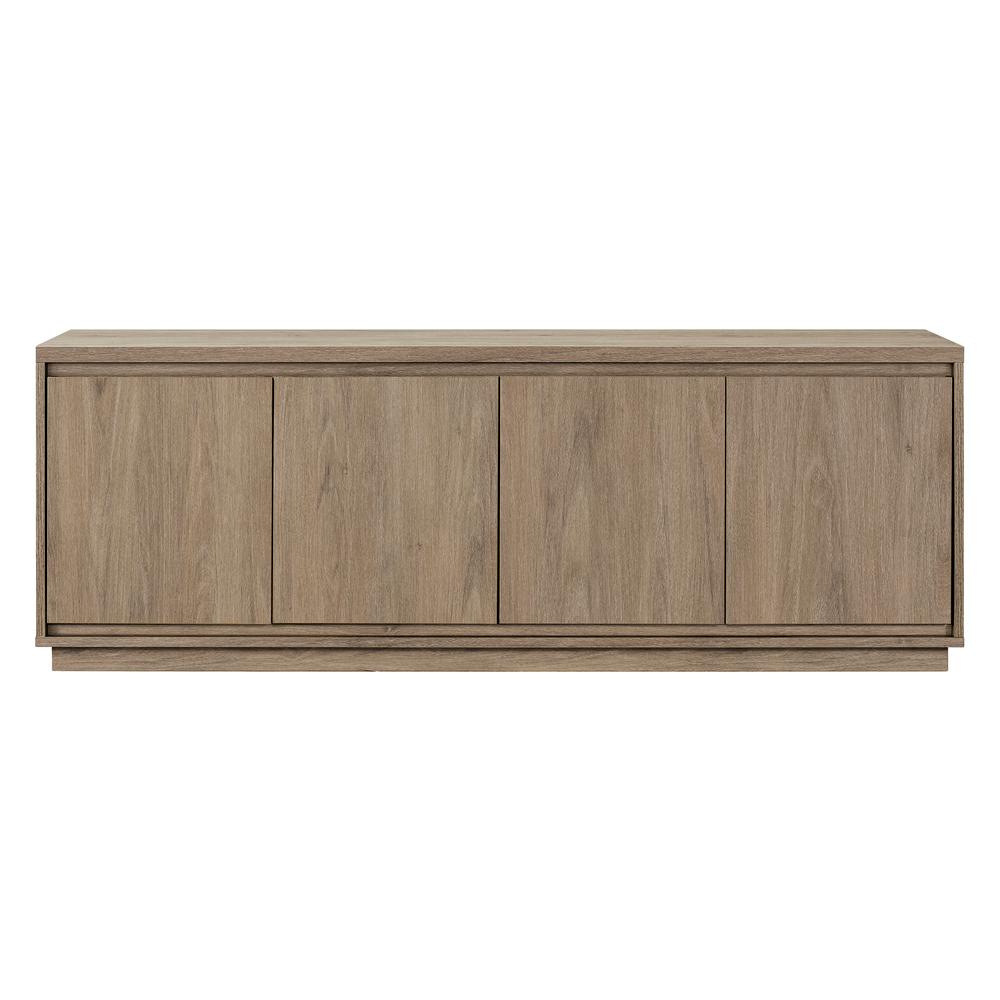 Presque Rectangular TV Stand for TV's up to 80" in Gray. Picture 1