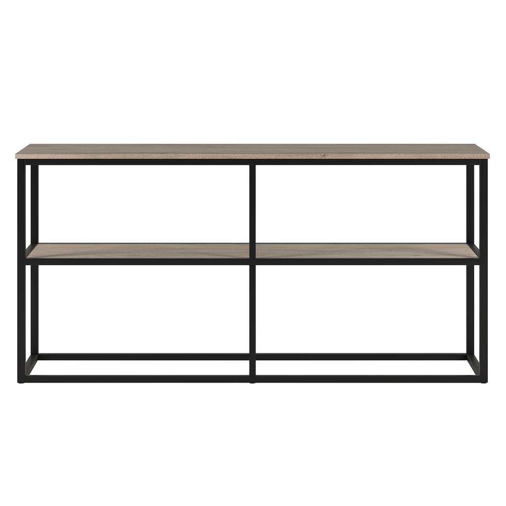 Brasier Rectangular TV Stand for TV's up to 65" in Antiqued Gray Oak. Picture 3