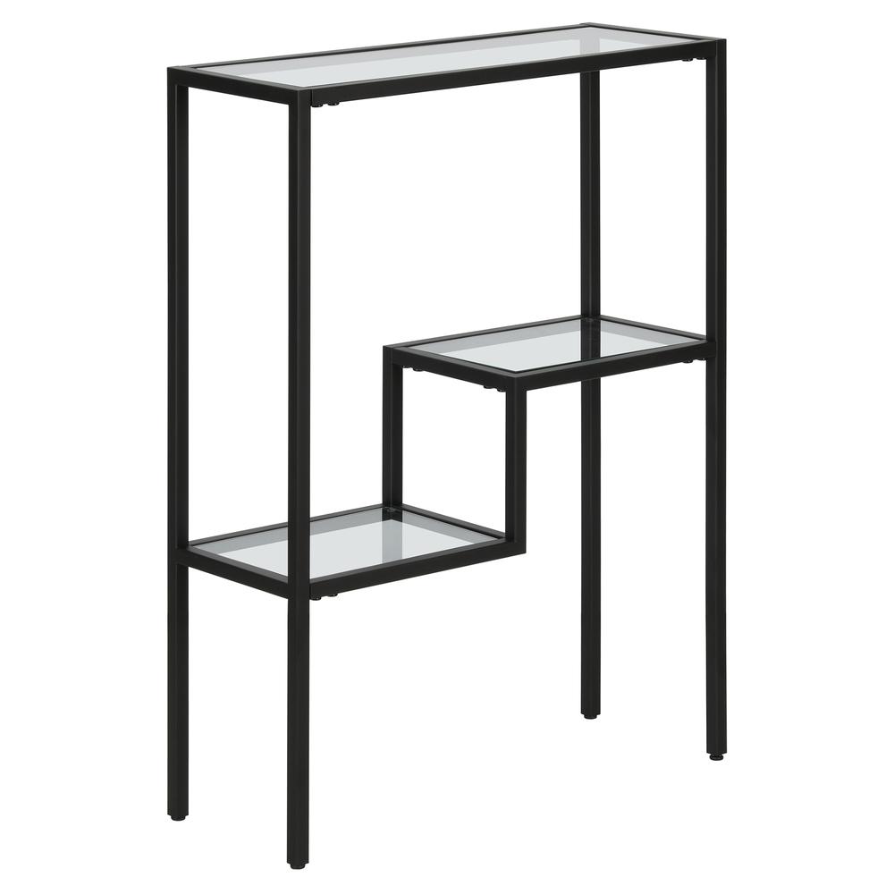 Lovett 22'' Wide Rectangular Console Table in Blackened Bronze. Picture 1