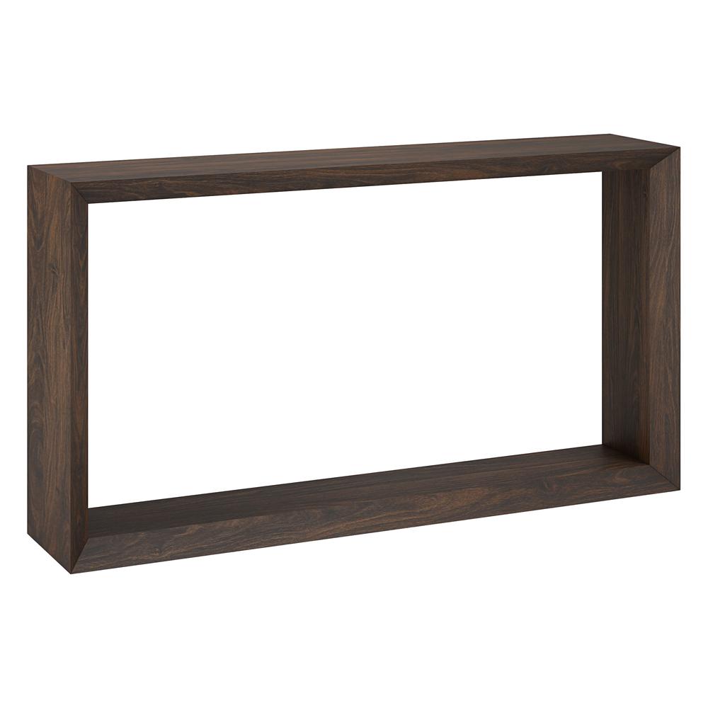 Osmond 55" Wide Rectangular Coffee Table in Alder Brown. Picture 1