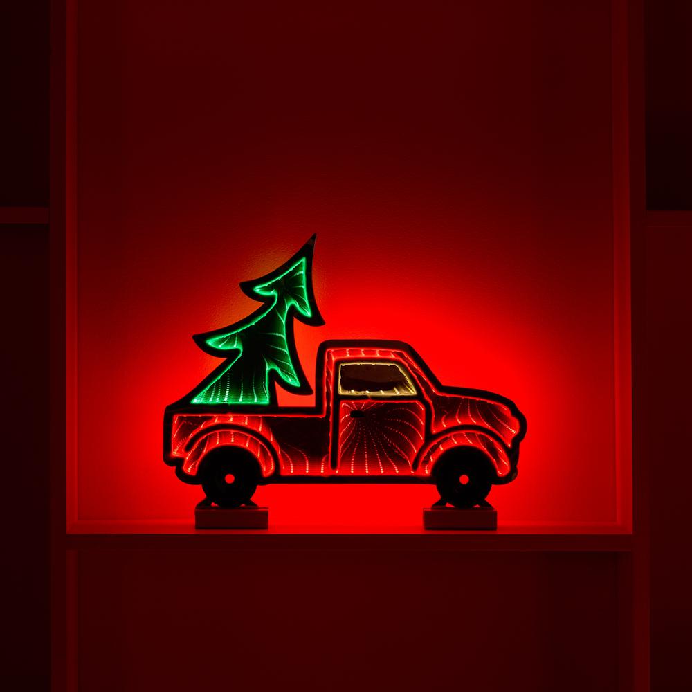Truck and Tree Infinity Light 16"L x 13.5"H Acrylic UL Plug Included. Picture 3