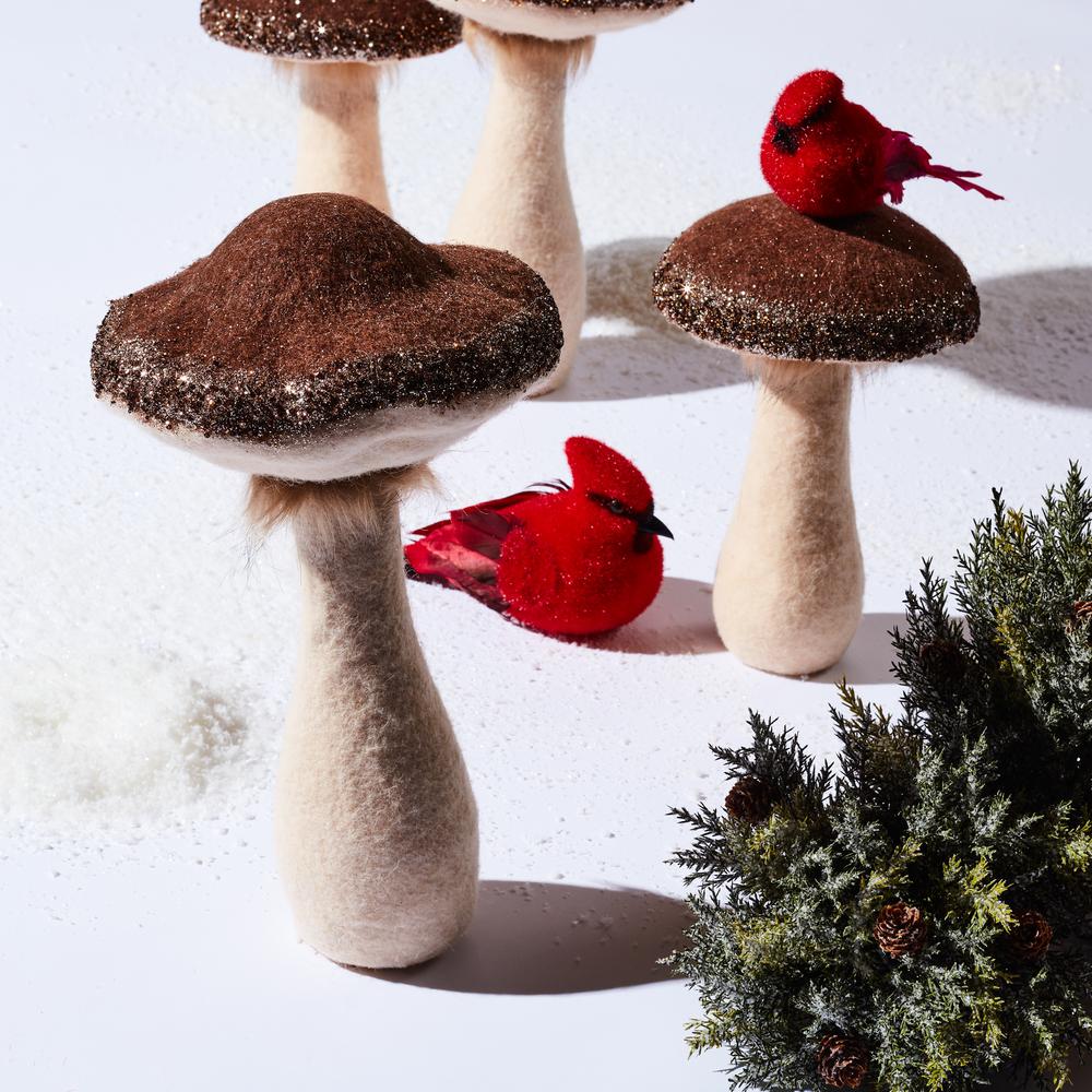 Mushroom (Set of 2) 9.5"H, 13.5"H Foam/Fabric. Picture 3