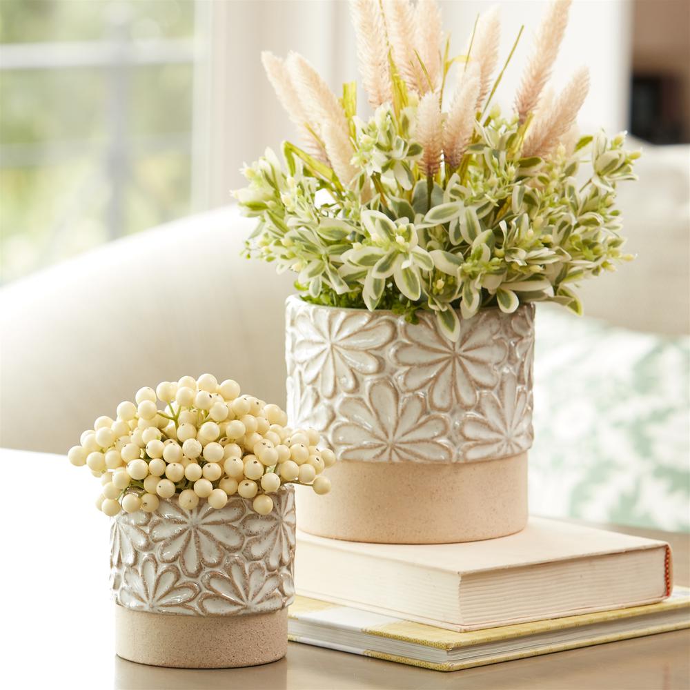 Container (Set of 2) 4"D x 4"H, 6"D x 5"H Ceramic. Picture 5