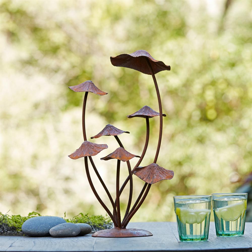 Mushroom Décor 17"H Iron. Picture 3