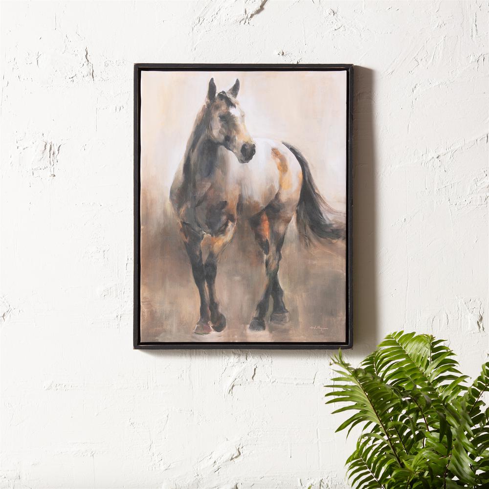 Horse Print 18"L x 24"H Canvas/Wood. Picture 3