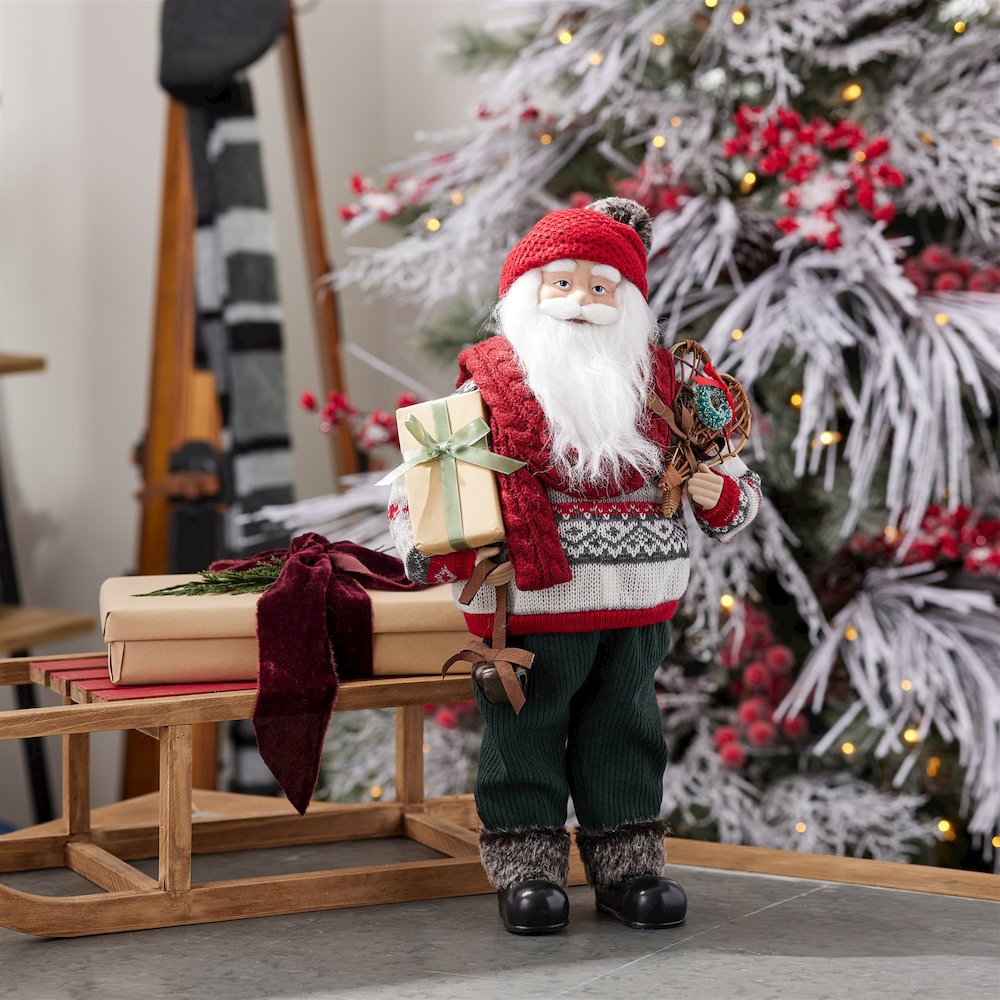 Ski Santa Character with Snow Shoes 12.5"H. Picture 3