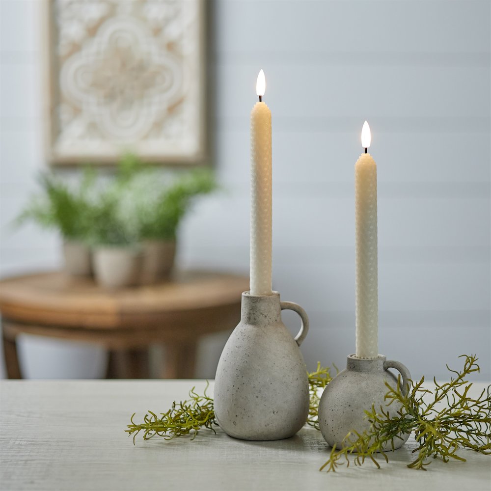 FIA Wick Beige Textured Taper Candle (Set of 2). Picture 4