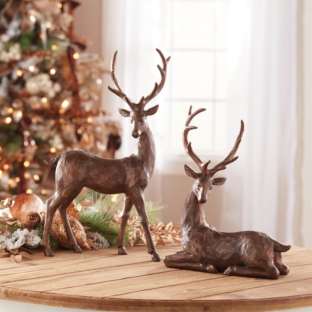 Winter Deer Figurine (Set of 2). Picture 6