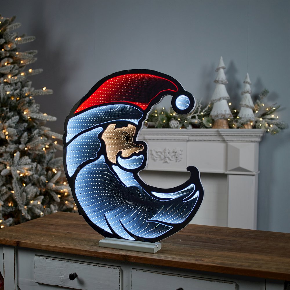 Santa Half Moon Ekkolight 23"H. Picture 4