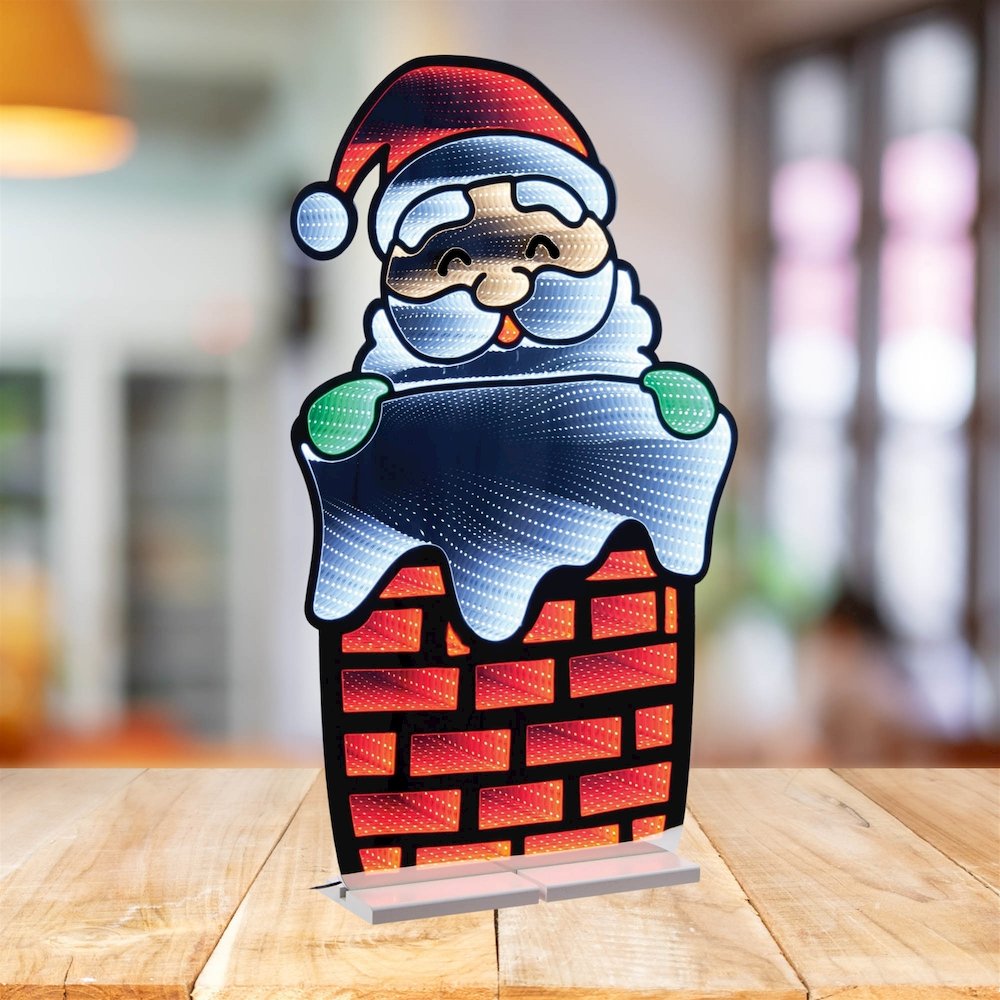 Santa in Chimney Ekkolight 35"H. Picture 3